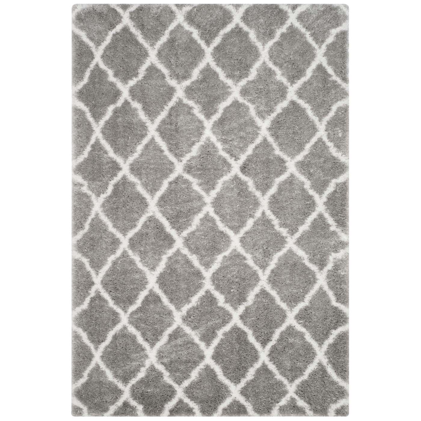 Safavieh Indie Shag 322 Rug, SGI322 - Grey / Ivory