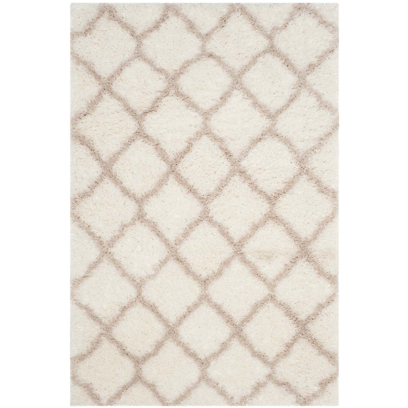Safavieh Indie Shag 322 Rug, SGI322 - Ivory / Mushroom