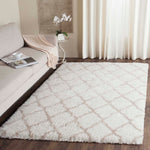 Safavieh Indie Shag 322 Rug, SGI322 - Ivory / Mushroom