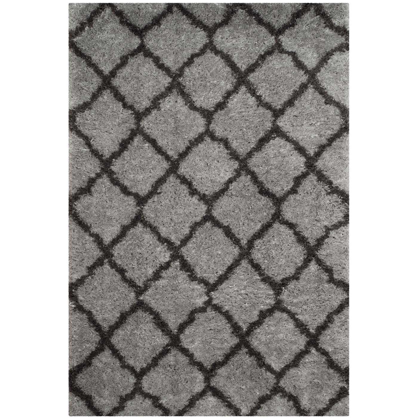 Safavieh Indie Shag 322 Rug, SGI322 - Grey / Dark Grey