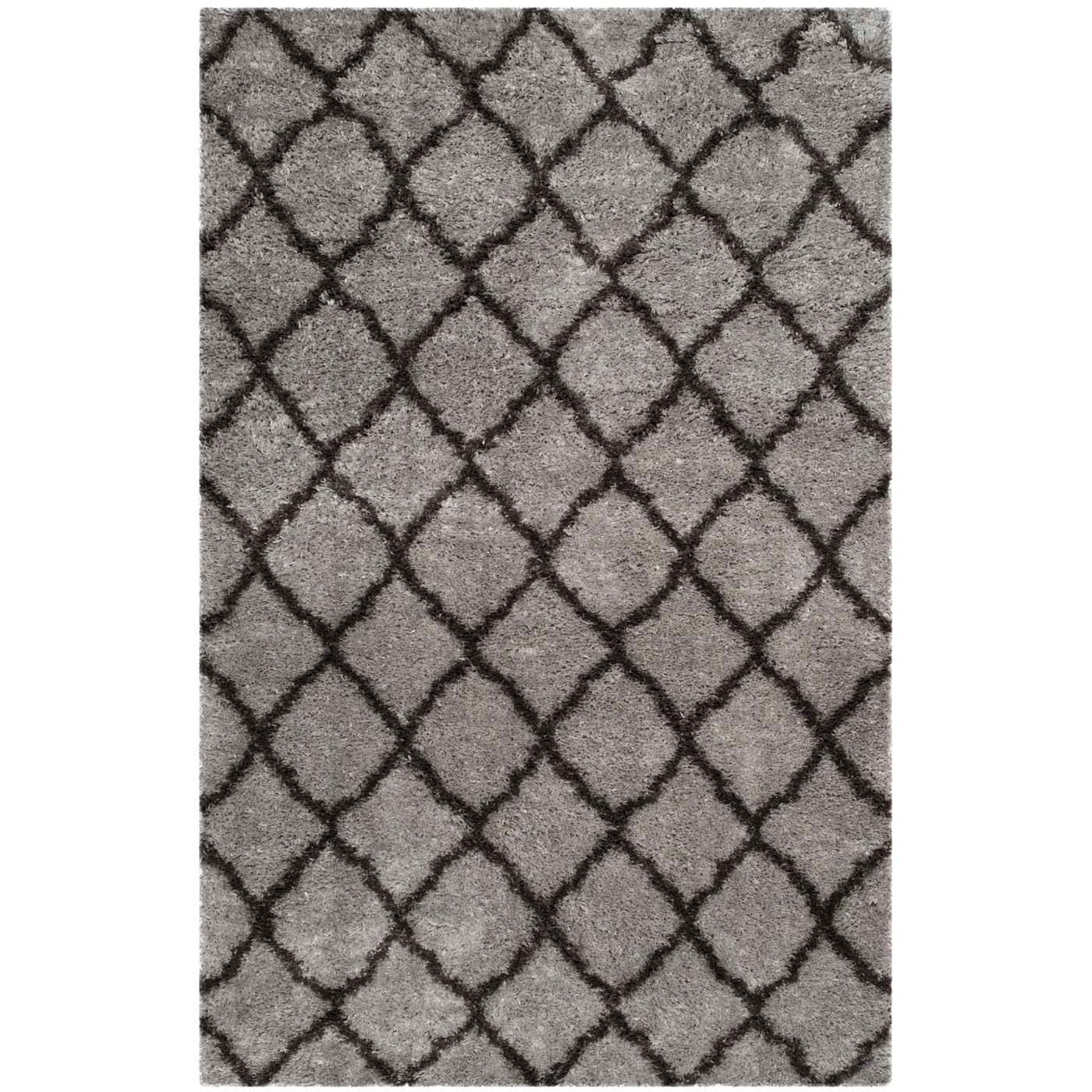 Safavieh Indie Shag 322 Rug, SGI322 - Grey / Dark Grey