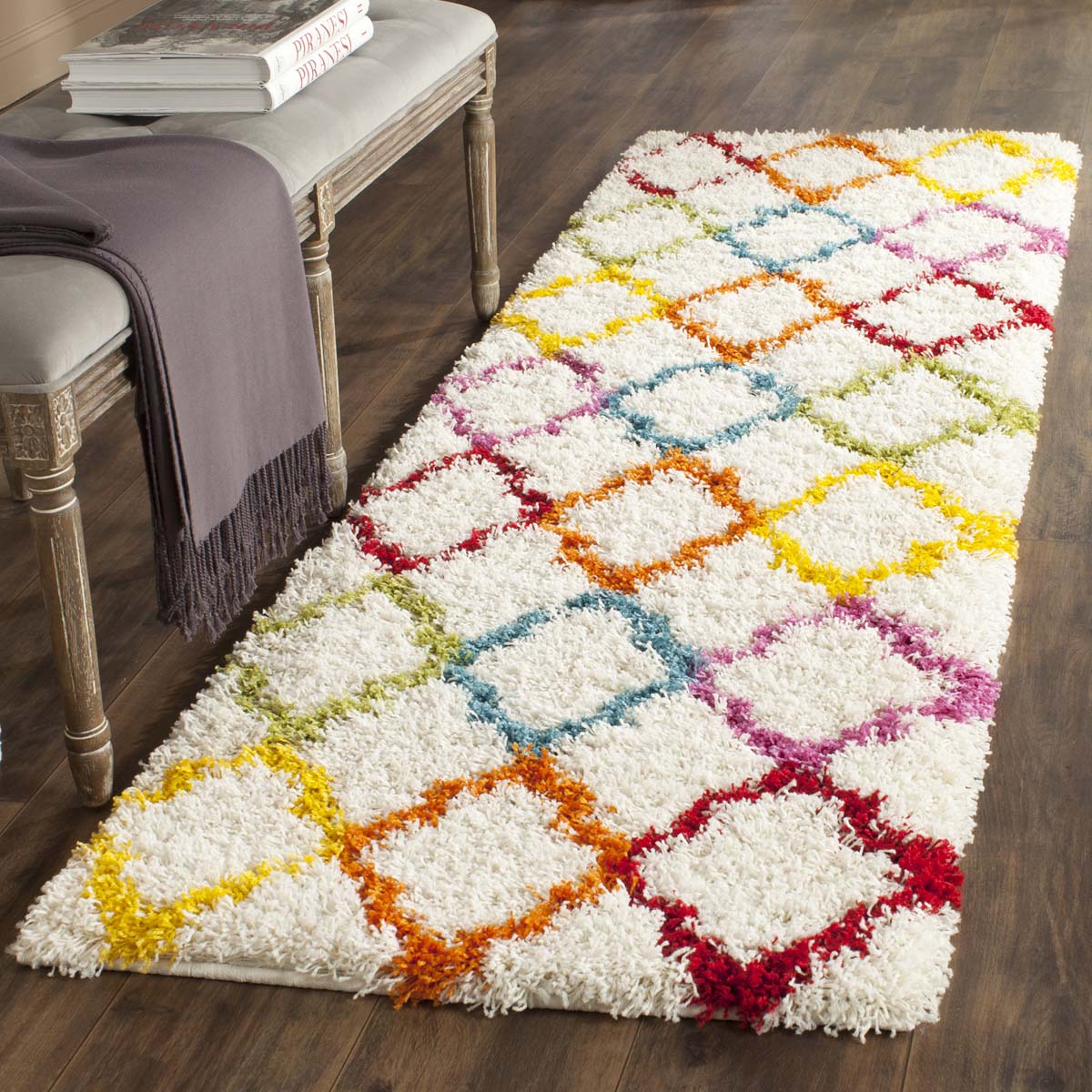 Safavieh Shag Kids 569 Rug, SGK569 - Ivory / Multi