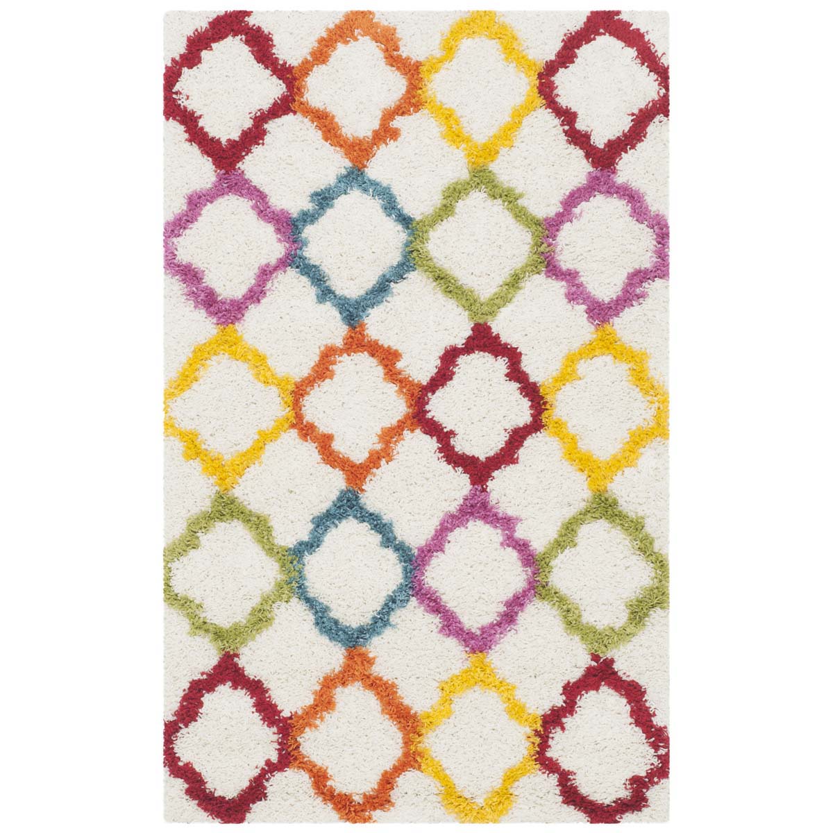 Safavieh Shag Kids 569 Rug, SGK569 - Ivory / Multi