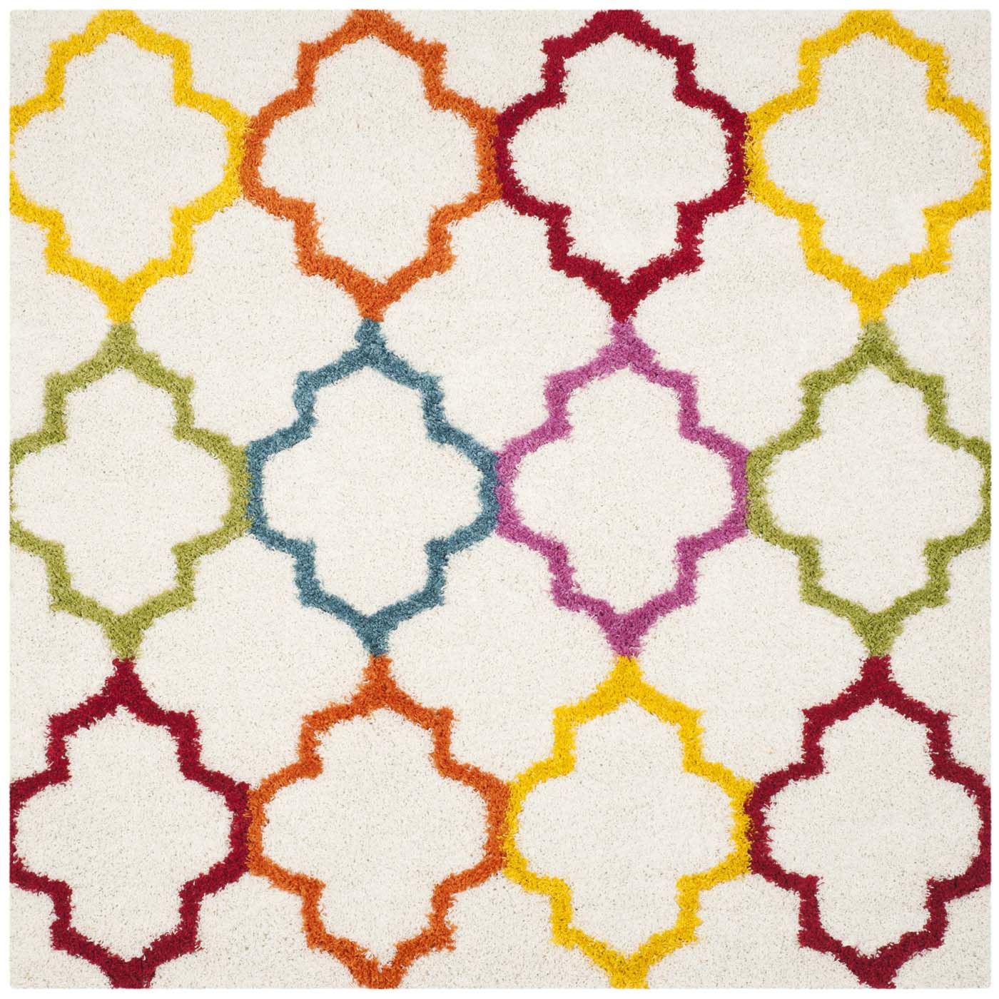 Safavieh Shag Kids 569 Rug, SGK569 - Ivory / Multi