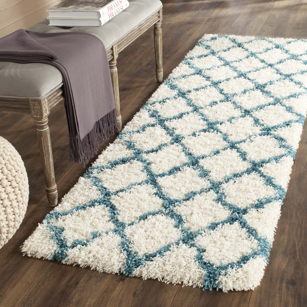 Safavieh Shag Kids 569 Rug, SGK569 - Ivory / Blue
