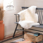 Safavieh Sheep Skin 121 Rug, SHS121 - WHITE