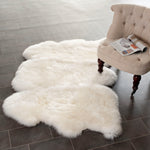 Safavieh Sheep Skin 121 Rug, SHS121 - WHITE