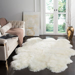 Safavieh Sheep Skin 121 Rug, SHS121 - WHITE