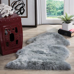 Safavieh Sheep Skin 121 Rug, SHS121 - STEEL BLUE