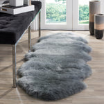 Safavieh Sheep Skin 121 Rug, SHS121 - STEEL BLUE