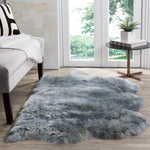 Safavieh Sheep Skin 121 Rug, SHS121 - STEEL BLUE