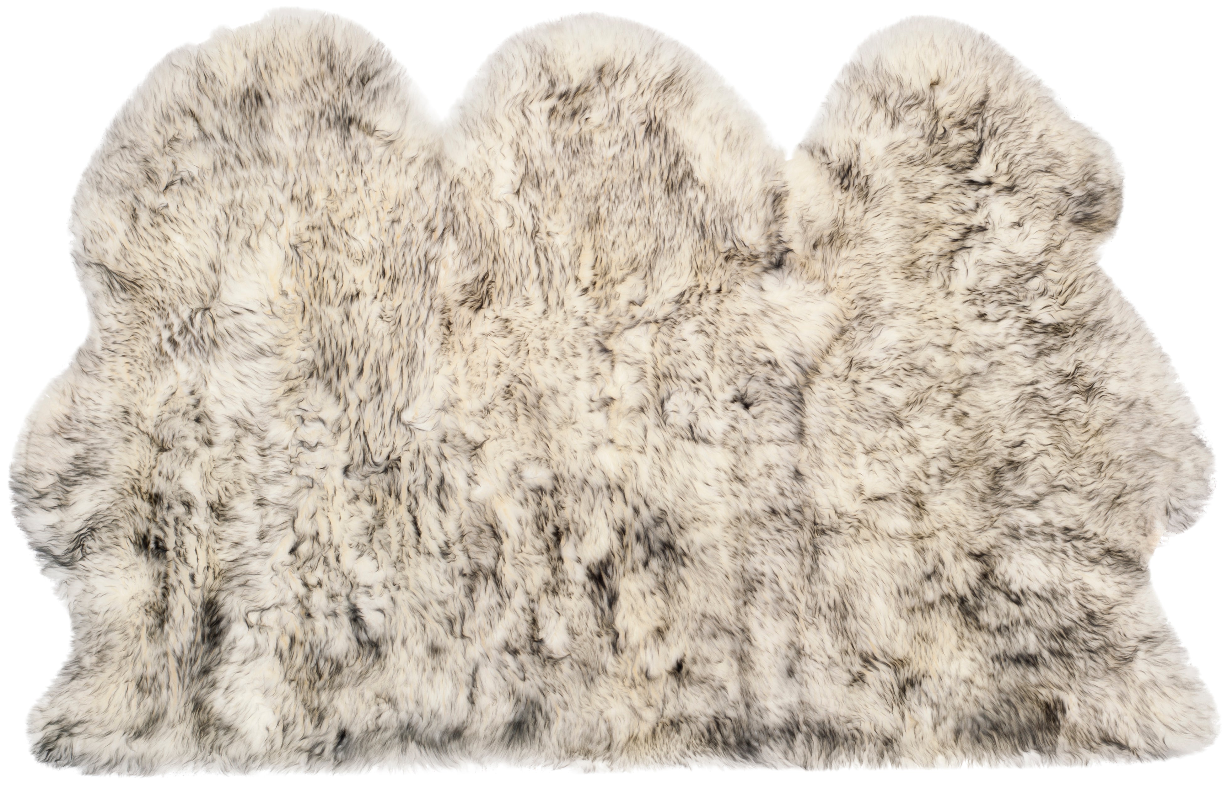Safavieh Sheep Skin 121 Rug, SHS121 - IVORY / SMOKE GREY