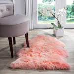 Safavieh Sheep Skin 121 Rug, SHS121 - SOLID PINK