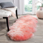 Safavieh Sheep Skin 121 Rug, SHS121 - SOLID PINK