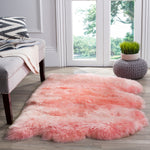 Safavieh Sheep Skin 121 Rug, SHS121 - SOLID PINK