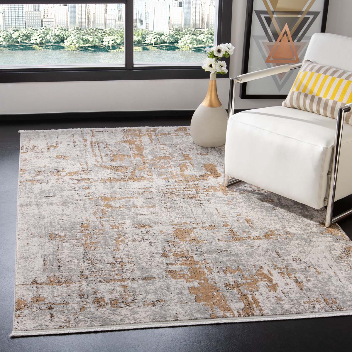 Safavieh Shivan 723 Rug, SHV723 - GREY / GOLD