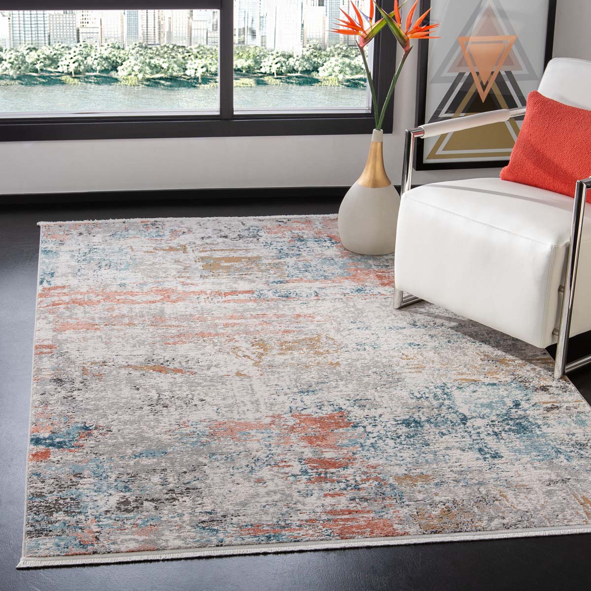 Safavieh Shivan 728 Rug, SHV728 - GREY / PINK