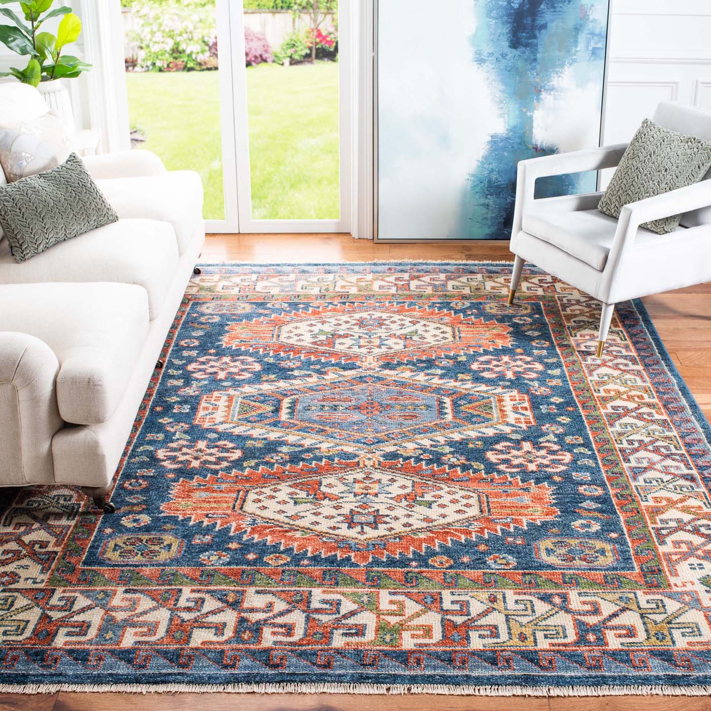 Safavieh Samarkand 119 Rug, SRK119 - Blue / Beige