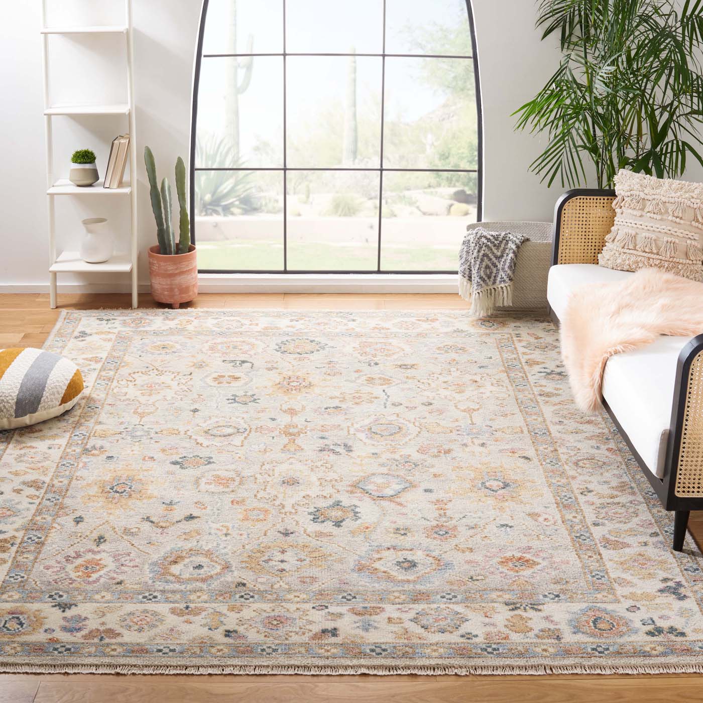 Safavieh Samarkand 122 Rug, SRK122 - Light Grey / Beige