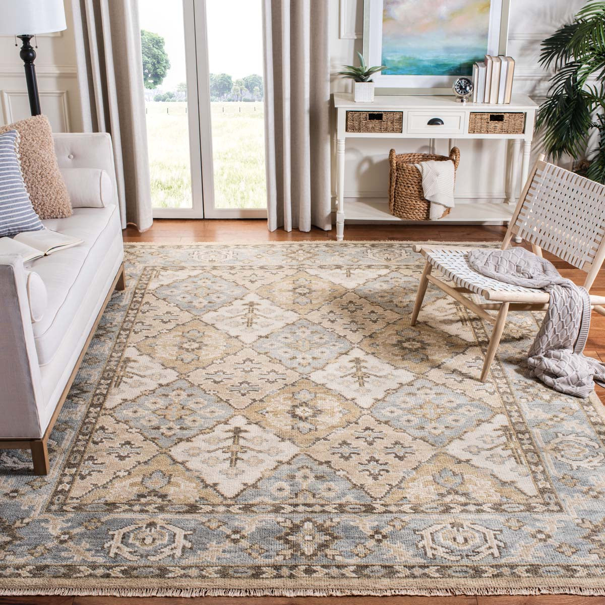 Safavieh Samarkand 100 154 Rug, SRK154 - Beige / Light Blue