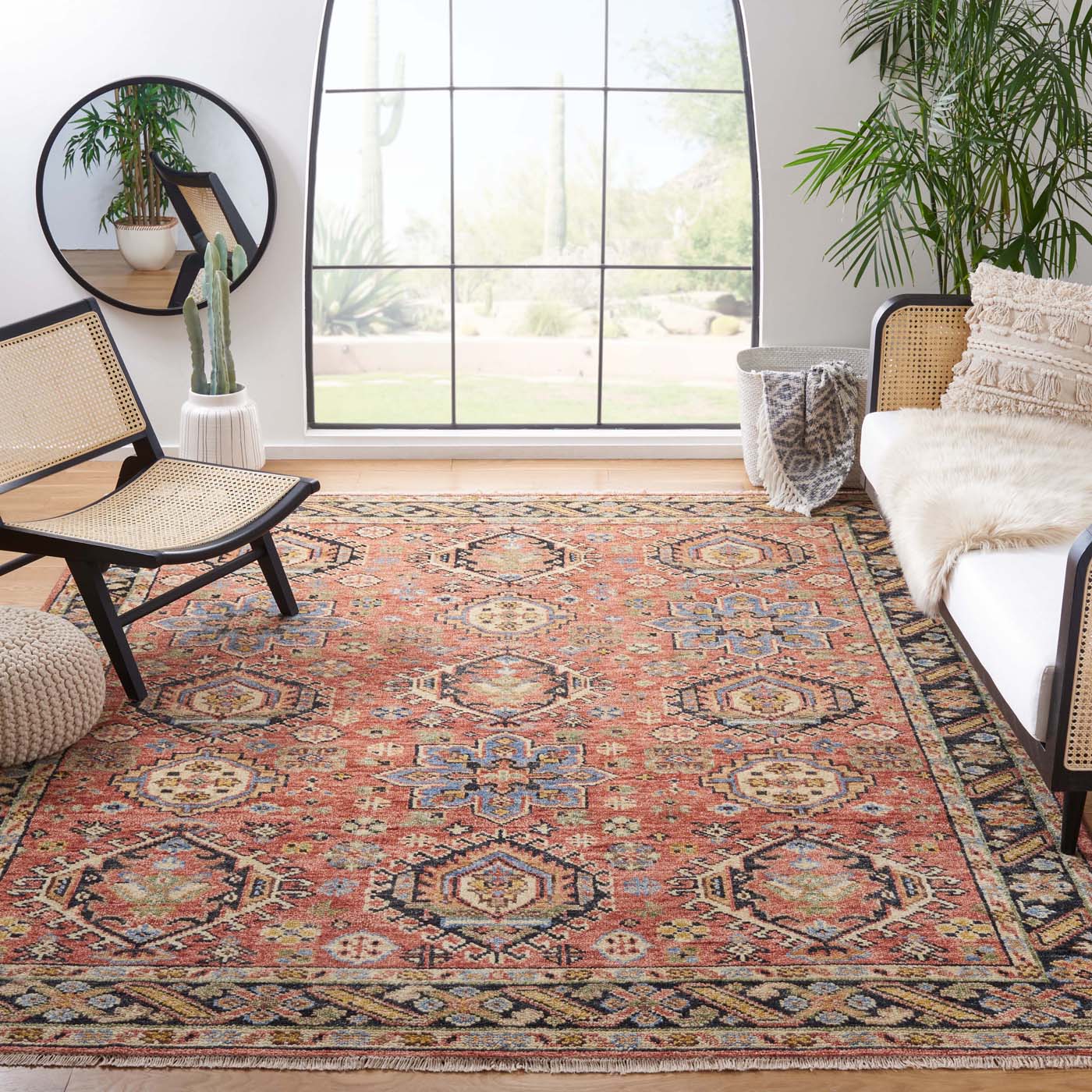 Safavieh Samarkand 172 Rug, SRK172 - Rust / Blue