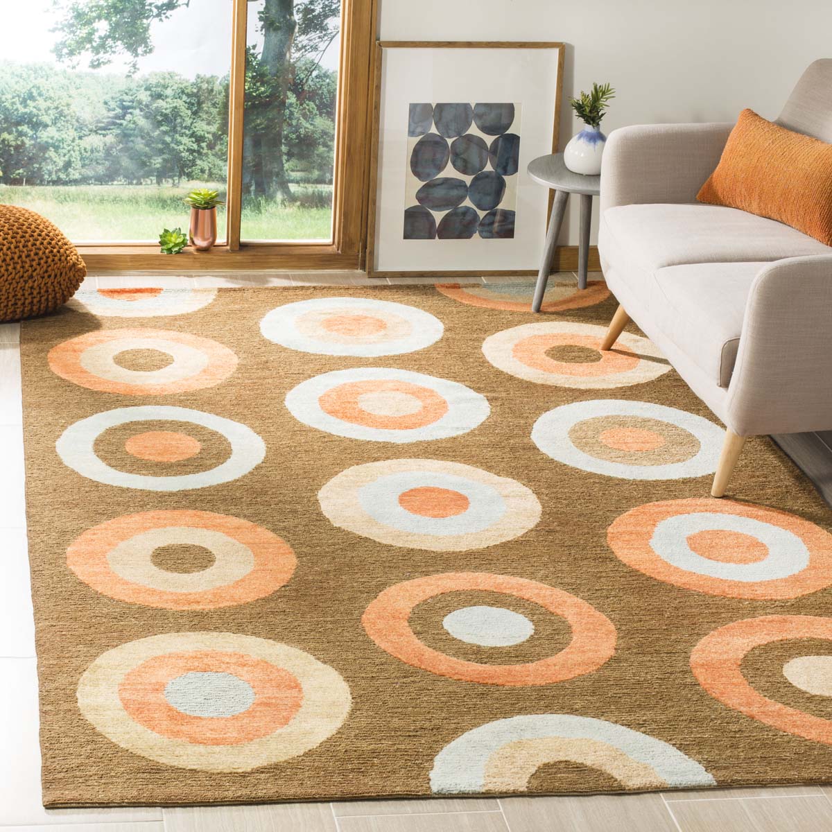 Safavieh Santa Fe 440 Rug, STF440 - Chocolate / Chocolate