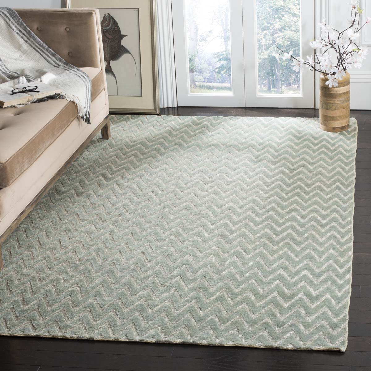 Safavieh Santa Fe 533 Rug, STF533 - Light Grey / Silver