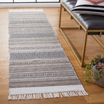 Safavieh Striped Kilim 102 Rug, STK102 - Black / Ivory