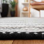 Safavieh Striped Kilim 102 Rug, STK102 - Black / Ivory