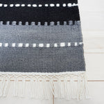 Safavieh Striped Kilim 103 Rug, STK103 - Black / Ivory