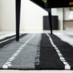 Safavieh Striped Kilim 103 Rug, STK103 - Black / Ivory