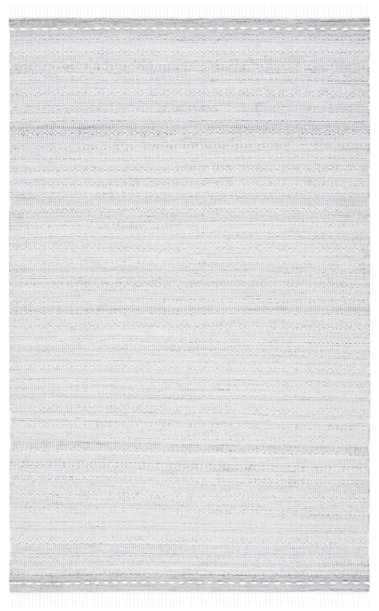 Safavieh Striped Kilim 104 Rug, STK104 - Grey / Ivory
