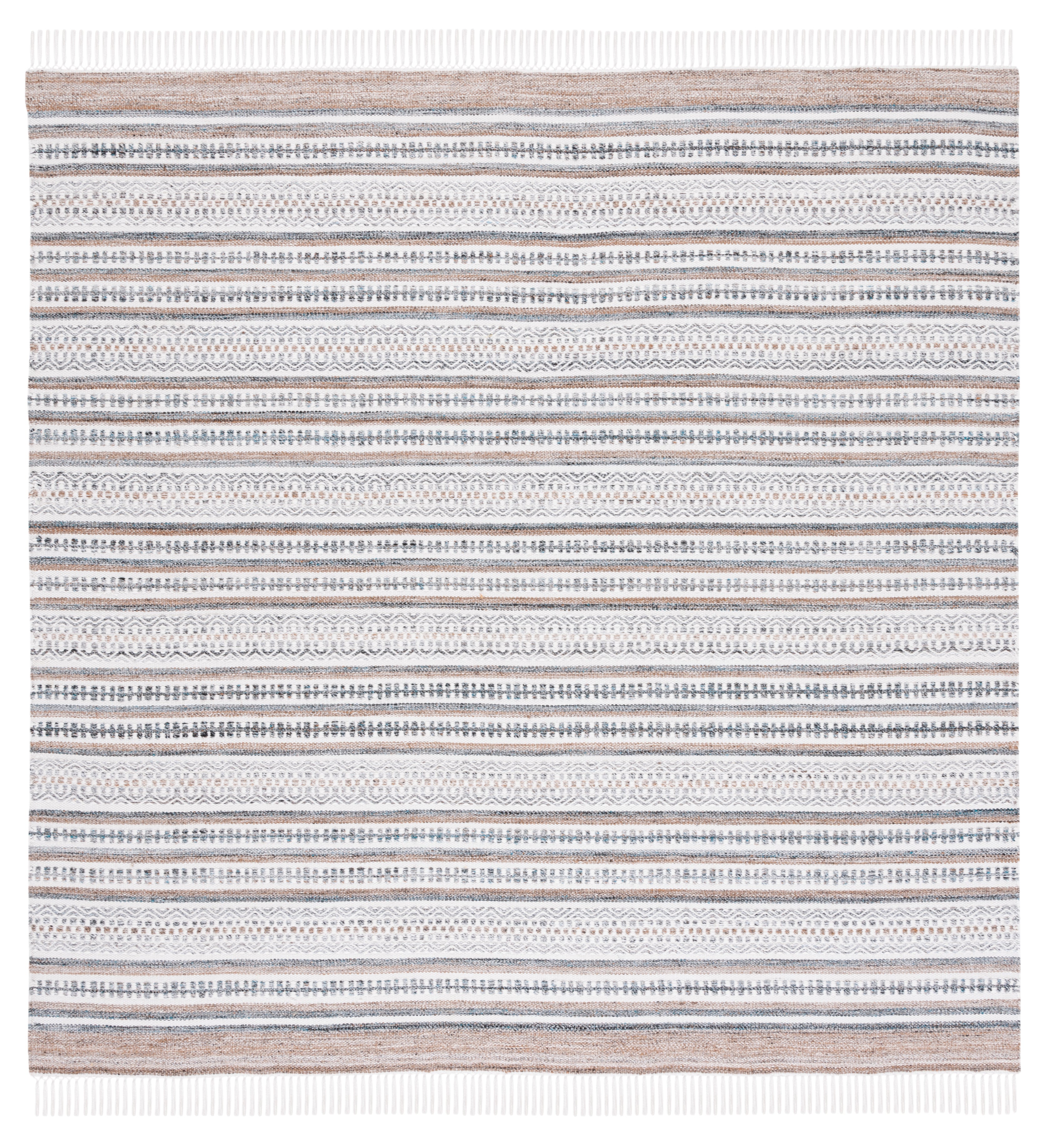 Safavieh Striped Kilim 106 Rug, STK106 - Grey / Ivory