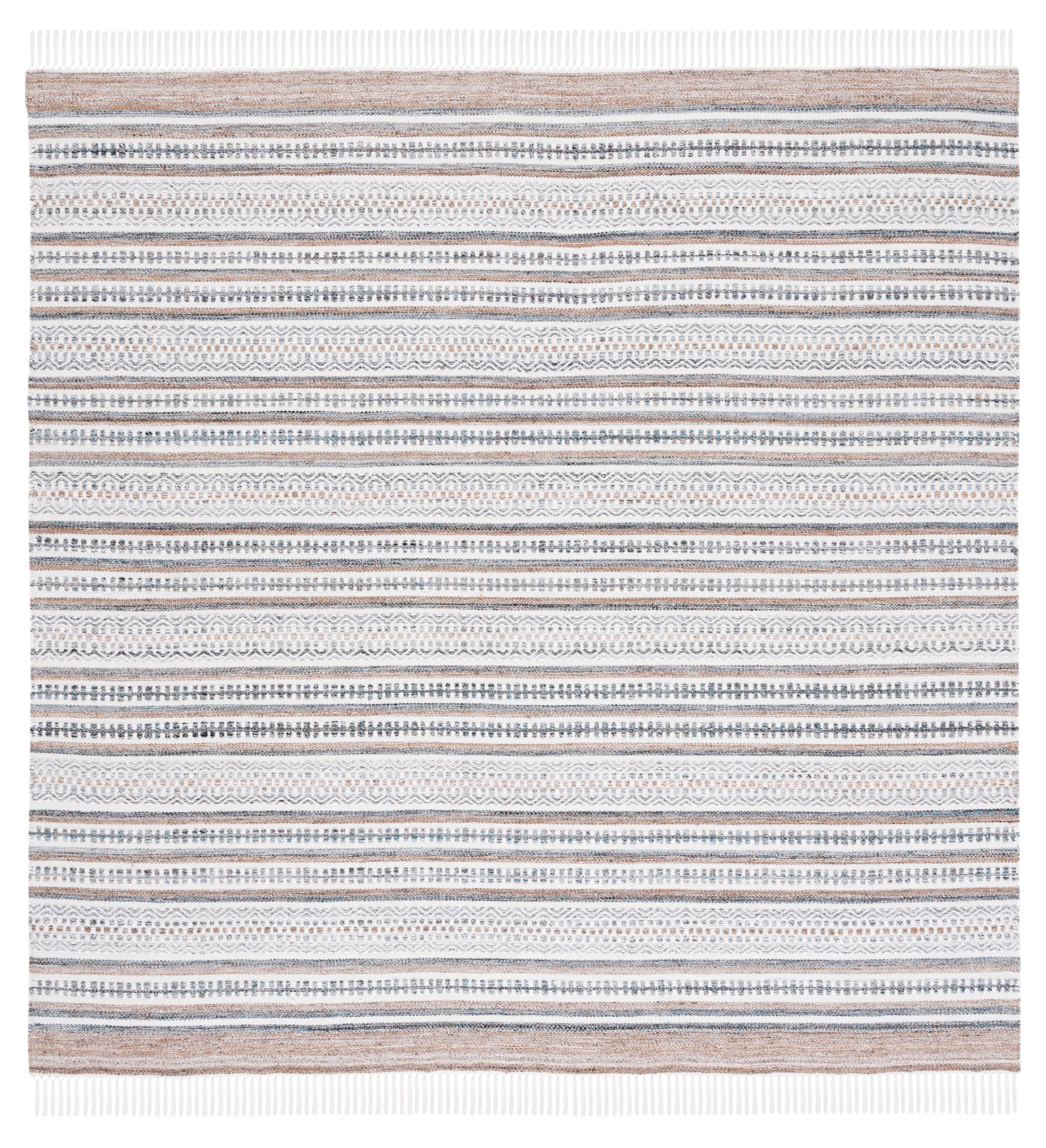 Safavieh Striped Kilim 106 Rug, STK106 - Grey / Ivory