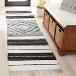 Safavieh Striped Kilim 200 Rug, STK200 - Black / Ivory