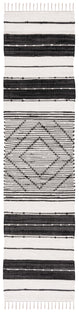 Safavieh Striped Kilim 200 Rug, STK200 - Black / Ivory