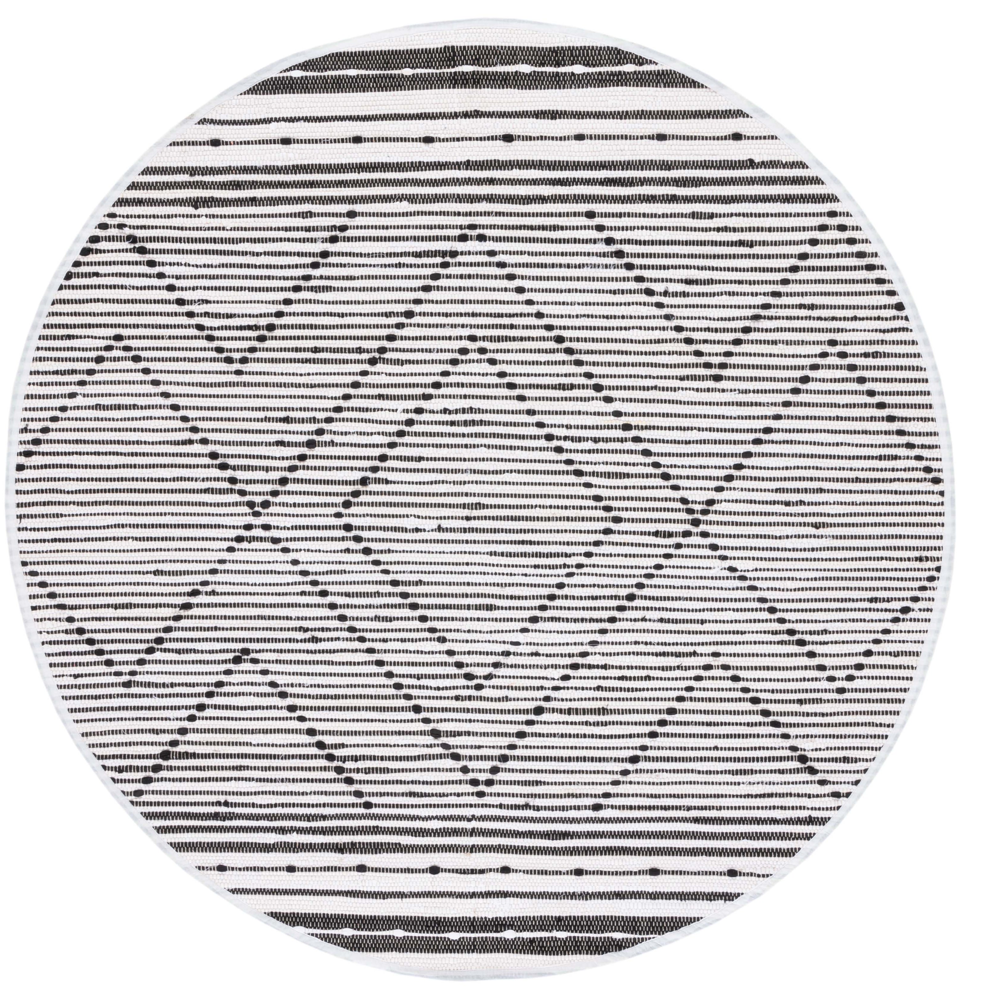 Safavieh Striped Kilim 200 Rug, STK200 - Black / Ivory