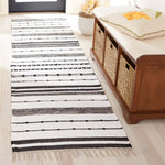 Safavieh Striped Kilim 201 Rug, STK201 - Ivory / Black