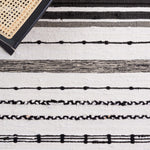 Safavieh Striped Kilim 201 Rug, STK201 - Ivory / Black
