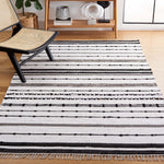 Safavieh Striped Kilim 201 Rug, STK201 - Ivory / Black