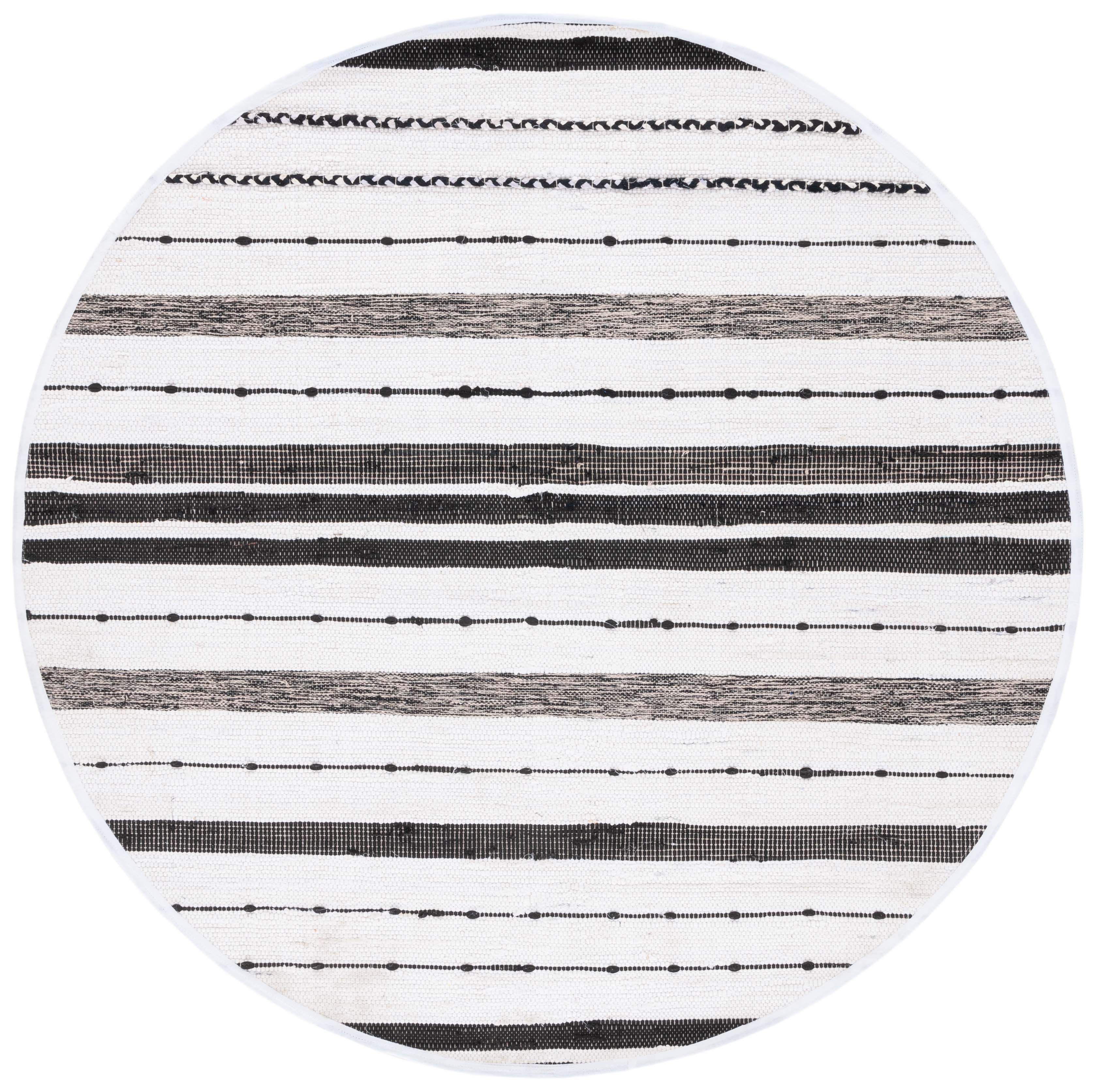 Safavieh Striped Kilim 201 Rug, STK201 - Ivory / Black