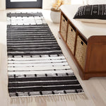 Safavieh Striped Kilim 202 Rug, STK202 - Black / Ivory
