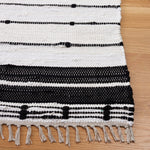 Safavieh Striped Kilim 202 Rug, STK202 - Black / Ivory