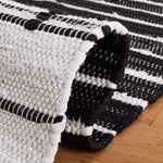 Safavieh Striped Kilim 202 Rug, STK202 - Black / Ivory