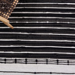 Safavieh Striped Kilim 202 Rug, STK202 - Black / Ivory