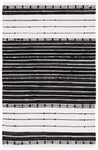 Safavieh Striped Kilim 202 Rug, STK202 - Black / Ivory