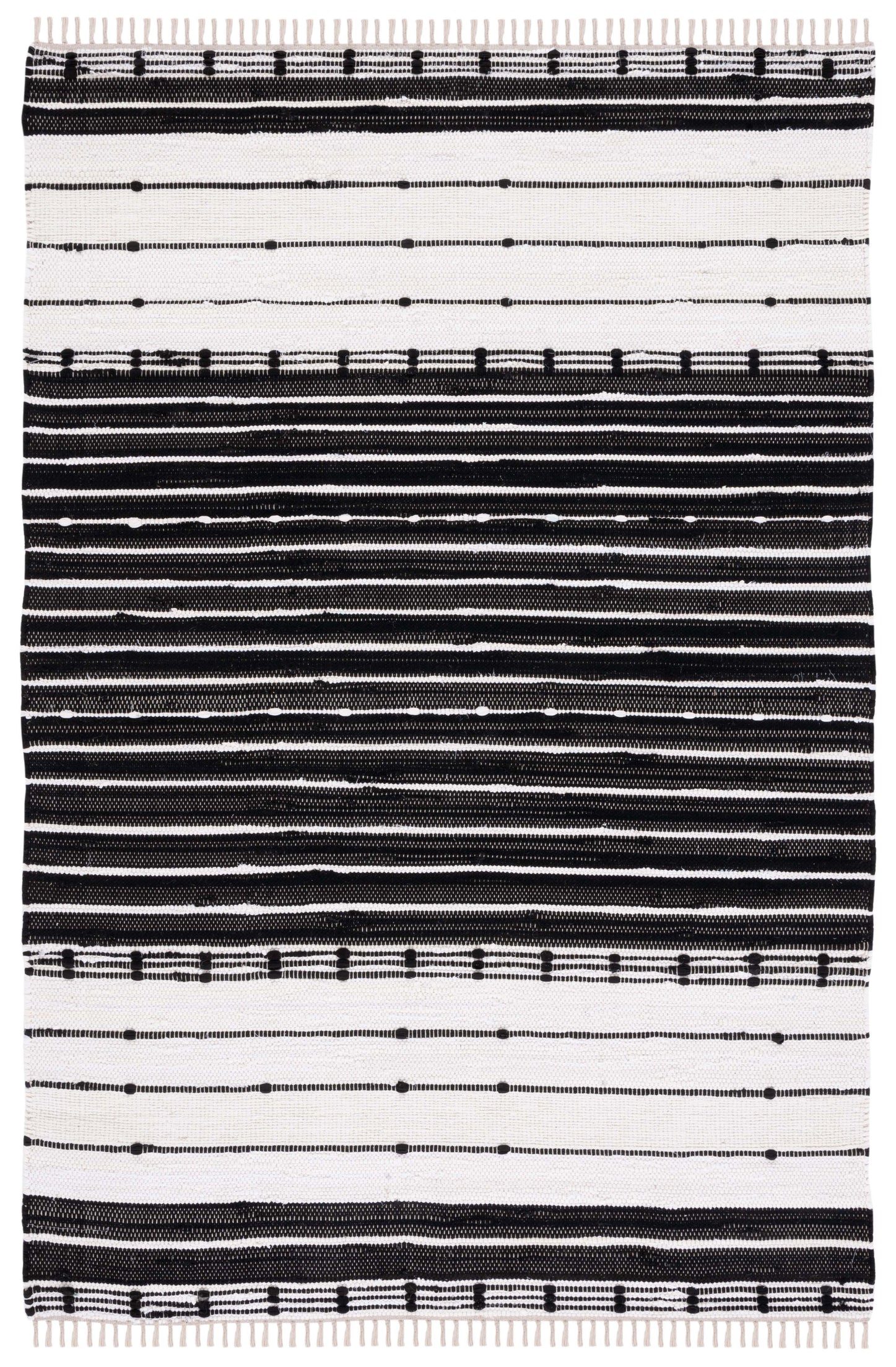 Safavieh Striped Kilim 202 Rug, STK202 - Black / Ivory