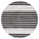 Safavieh Striped Kilim 202 Rug, STK202 - Black / Ivory