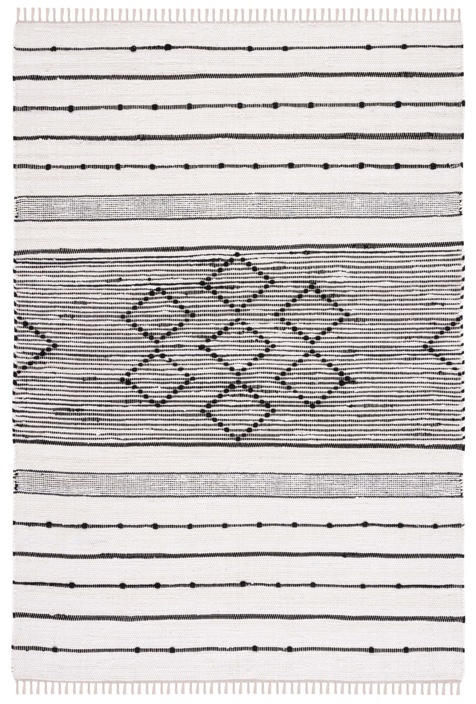 Safavieh Striped Kilim 203 Rug, STK203 - Ivory / Black