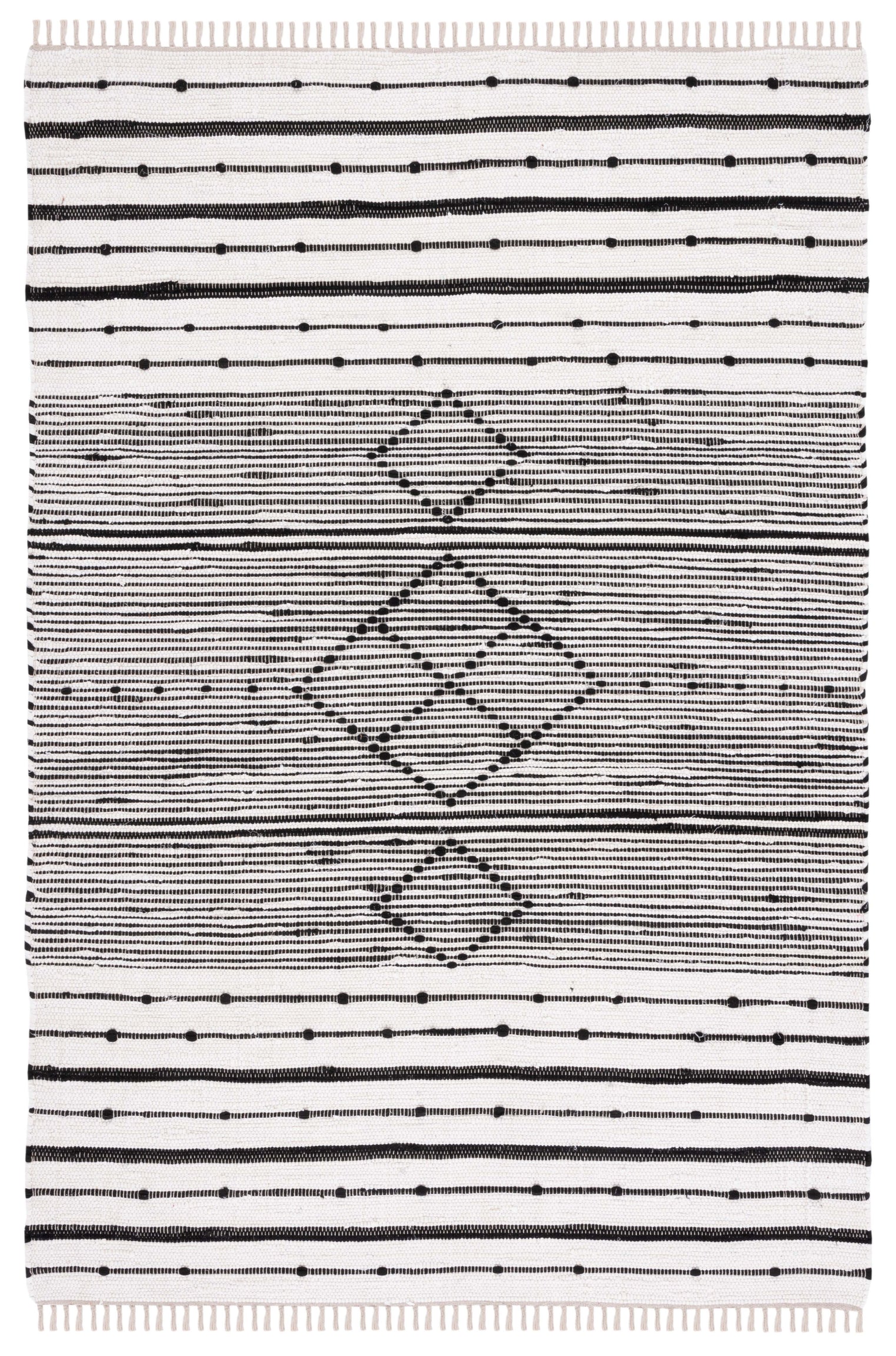 Safavieh Striped Kilim 204 Rug, STK204 - Ivory / Black